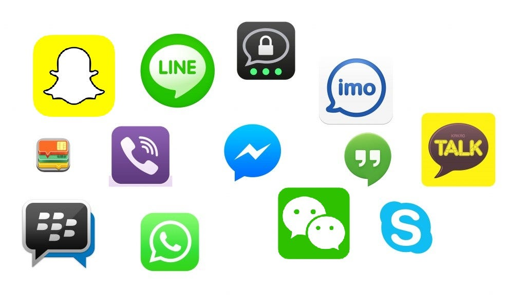 logo of different messaging apps