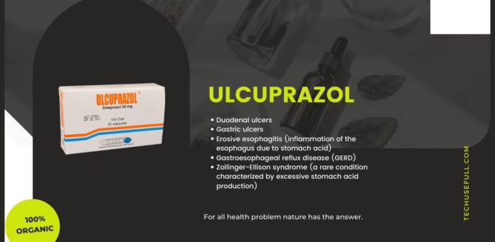 A close-up view of Ulcuprazol tablets, a trusted medication for digestive health.